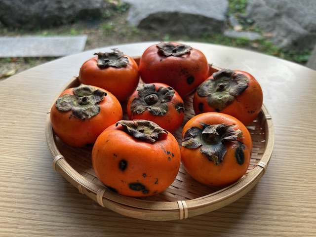 柿の実と南天の実